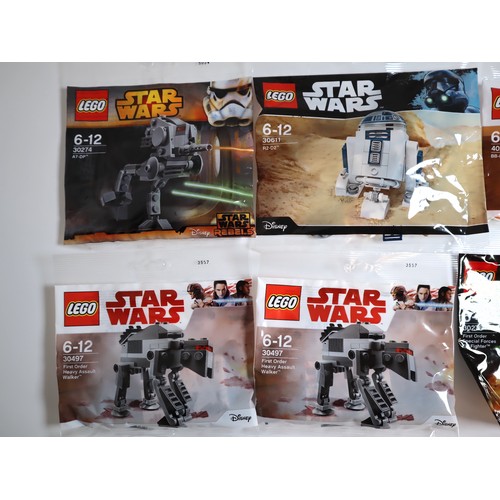 118 - LEGO Star Wars Mini Build Sealed Polybags - 30247 ARC-170 Starfighter , 30497 First Order Heavy Assa... 