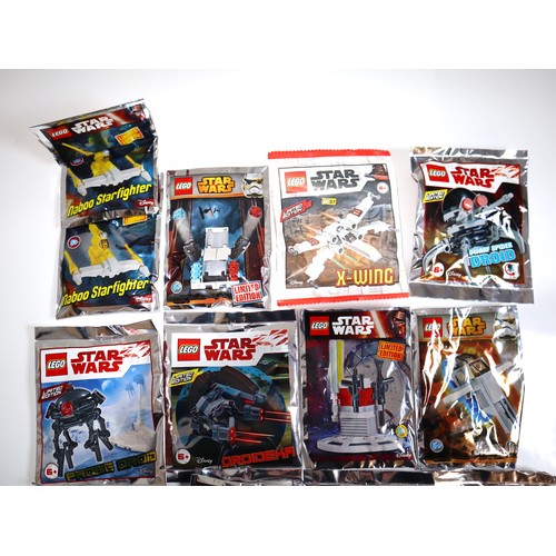 121 - LEGO Star Wars Sealed Polybags Mini Builds - 911722 TIE Advanced, 911723 Vulture Droid, 911727 Rey's... 