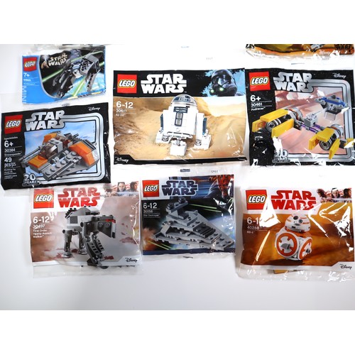 123 - LEGO Star Wars Polybag Mini Builds - 40288 BB-8, 30461 Podracer, 30275 TIE Advanced Prototype, 30497... 