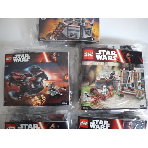 131 - LEGO Star Wars 75137, 75100, 75135, 75145, 75139 - Complete Sealed Bags with instructions no box