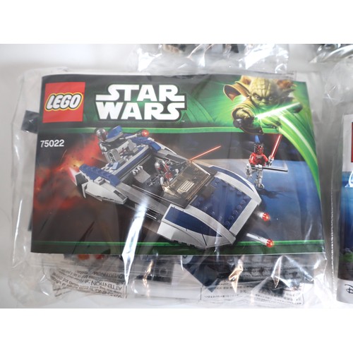 133 - LEGO Star Wars 75022, 75200, 75000, 75001 - Complete Sealed Bags with instructions no box