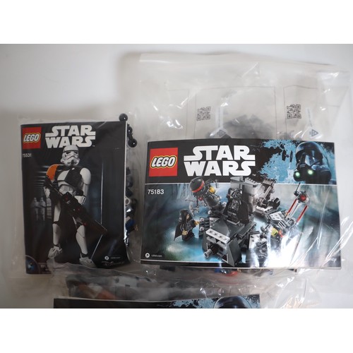 135 - LEGO Star Wars 75183, 75531, 75178 Complete Sealed Bags with instructions no box