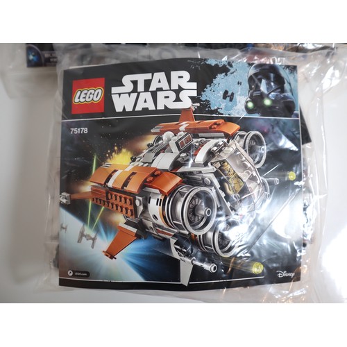 135 - LEGO Star Wars 75183, 75531, 75178 Complete Sealed Bags with instructions no box