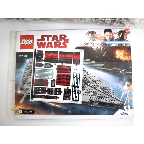 142 - LEGO Star Wars 75190 First Order Star Destroyer - Complete Sealed Polybags + Instructions + Minifigu... 