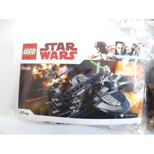 151 - LEGO Star Wars - 75199, 75205, 75208 - Complete Sealed Polybags, Instructions + Minifigures