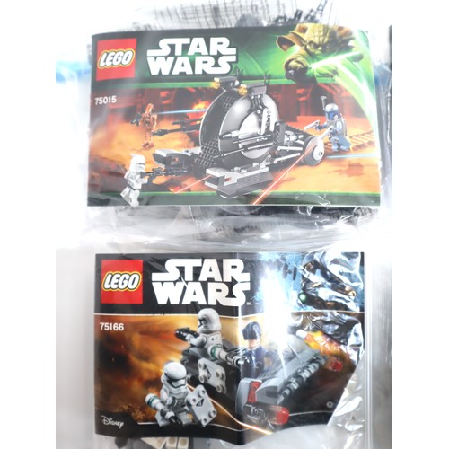 154 - LEGO Star Wars - 75166 (2), 75015, 75167 - Complete Sealed Polybags, Instructions + Minifigures - No... 