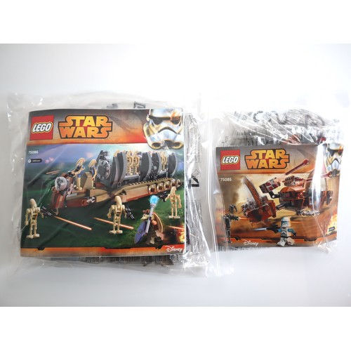 155 - LEGO Star Wars - 75086, 75085 - Complete Sealed Polybags, Instructions + Minifigures - No Boxes