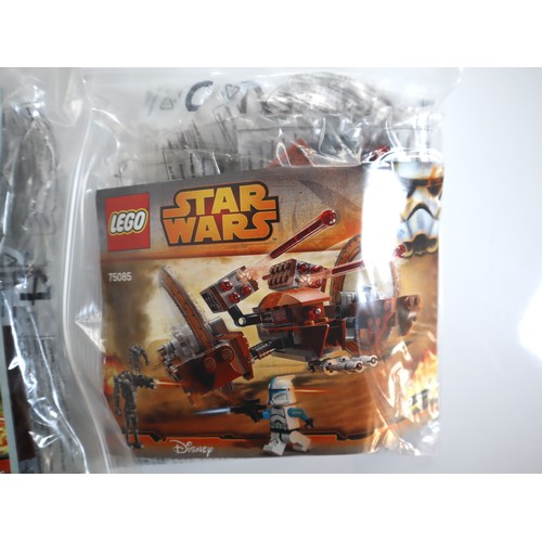 155 - LEGO Star Wars - 75086, 75085 - Complete Sealed Polybags, Instructions + Minifigures - No Boxes