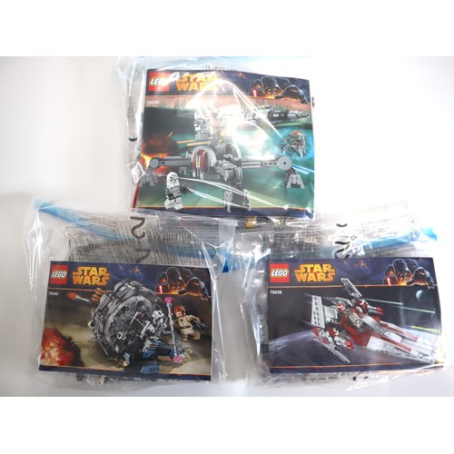 180 - LEGO Star Wars - 75045, 75040, 75039 - Complete Sealed Polybags, Instructions + Minifigures - No Box... 