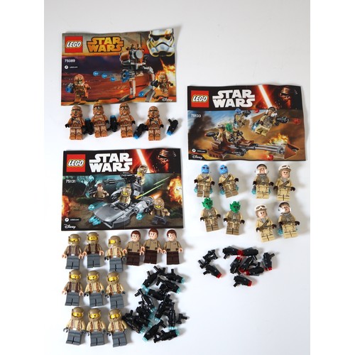 84 - LEGO Star Wars - minifigures and instructions only of sets 75133 (2), 75089 (1), 75131 (3)