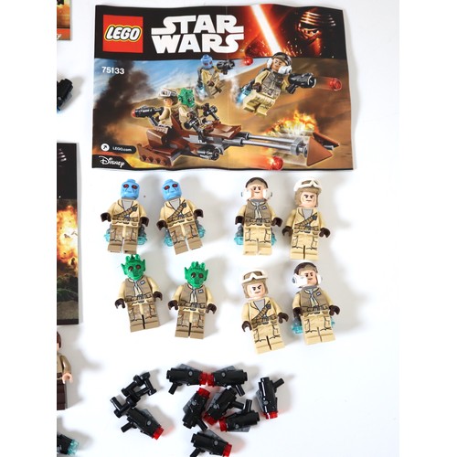 84 - LEGO Star Wars - minifigures and instructions only of sets 75133 (2), 75089 (1), 75131 (3)