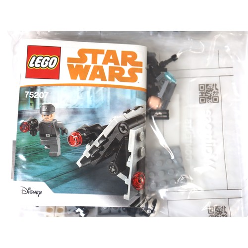 91 - LEGO Star Wars - Six Sealed Sets 75207 Imperial Patrol Battle Pack - Complete in sealed polybags wit... 