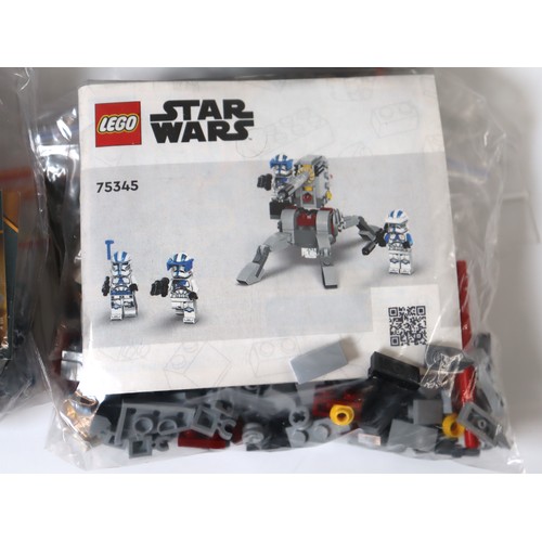 93 - LEGO Star Wars - Sets 75373, 75359, 75310, 75345 - Opened but comolete with minifigures and instruct... 