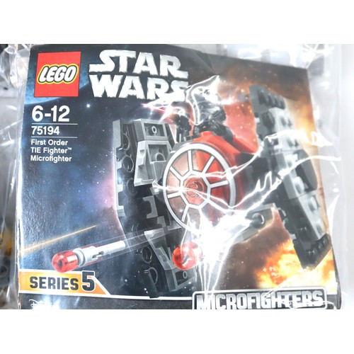 96 - LEGO Star Wars - Micro Fighters Sets 75194 First Order TIE Fighter, 75160 U-wing, 75228 Escape Pod v... 