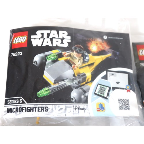 96 - LEGO Star Wars - Micro Fighters Sets 75194 First Order TIE Fighter, 75160 U-wing, 75228 Escape Pod v... 