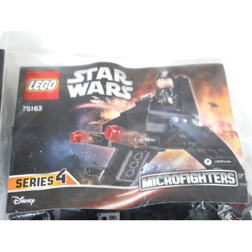 96 - LEGO Star Wars - Micro Fighters Sets 75194 First Order TIE Fighter, 75160 U-wing, 75228 Escape Pod v... 