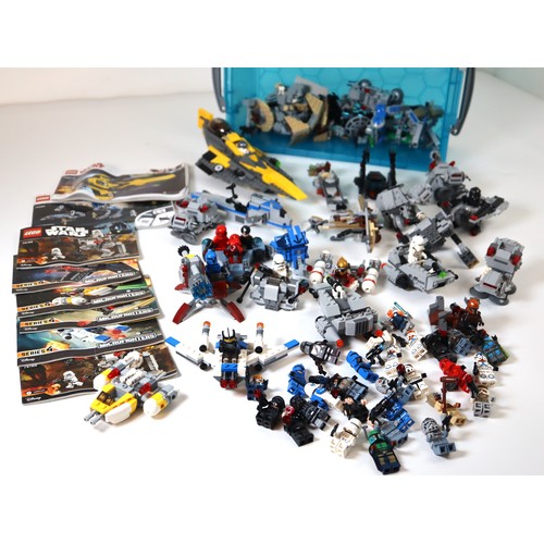 185 - LEGO Star Wars - Various Micro Fighter Sets + 75214 & 75280, some with instructions, majority pre-bu... 