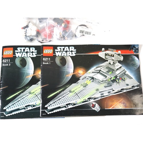 186 - LEGO Star Wars 6211 Imperial Star Destroyer 2006 - No box, complete with instructions and minifigure... 