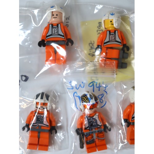 62 - LEGO Star Wars - Rebel Pilots Biggs Darklighter sw0944, Zev Senesca sw0354, Dak Ralter  sw0012b, Y-w... 