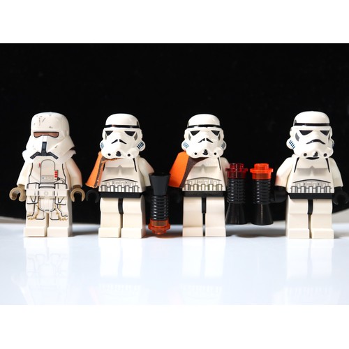 80 - LEGO Star Wars - Range Trooper sw0950, Sandtrooper sw0109 (2) + Stormtrooper sw0036a Minifigures