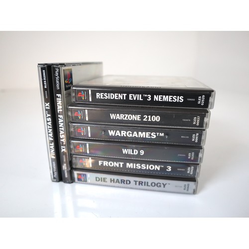 117 - Collection of Playstation One Games including Resident Evil 3 Nemesis, Warzone 2100, Wargames, Wild ... 