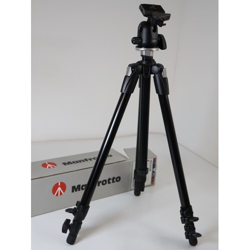 32 - Manfrotto 190XDB Tripod with 496RC2 Head Boxed