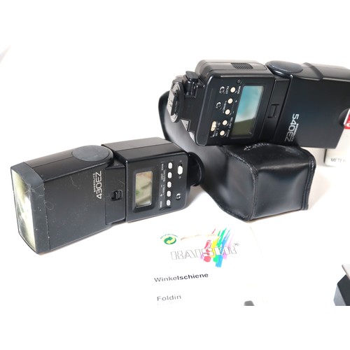 34 - A group of Canon Flashes including Speedlight 540ez x 2, Speedlight 430ez x2 Godox X Pro c TTL Wirel... 