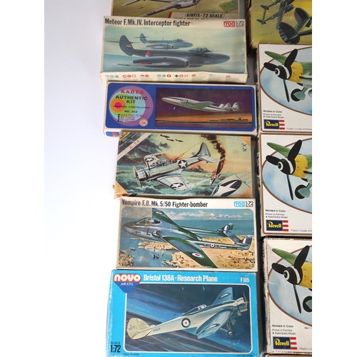 1 - A collection of unused or unopened Plastic Aircraft Model Kits including Revell, Airfix, Frog, Auror... 
