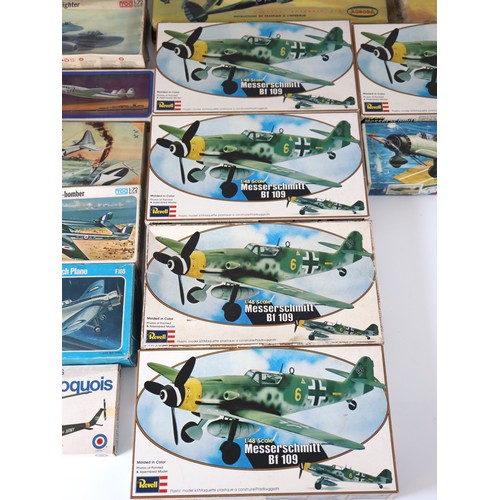 1 - A collection of unused or unopened Plastic Aircraft Model Kits including Revell, Airfix, Frog, Auror... 
