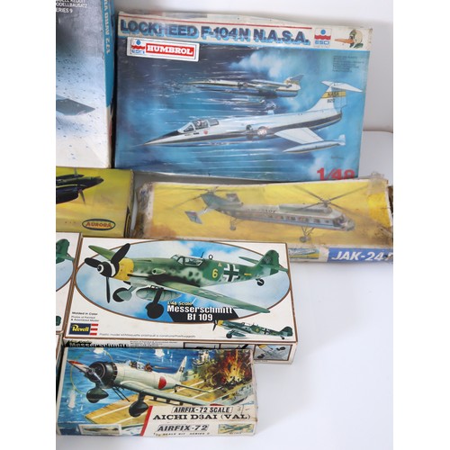 1 - A collection of unused or unopened Plastic Aircraft Model Kits including Revell, Airfix, Frog, Auror... 