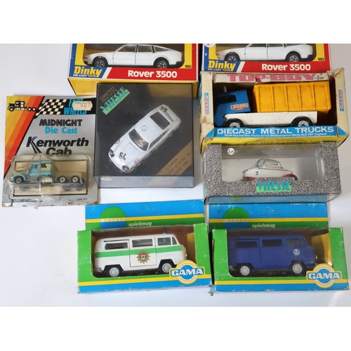 11 - Collection of Die-Cast models such as Dinky Toys 180 Rover 3500 (2), Corgi Super Juniors E2007 Low L... 