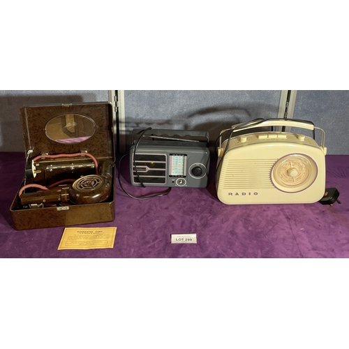 299 - Vintage Ormond travel Hair dryer and two Transistor radios