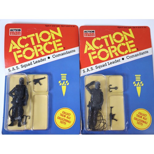 27 - 4 x 1980's Action Man Action Force Carded Action Figures -  S.A.S Frogman, S.A.S Squad Leader (3),  ... 