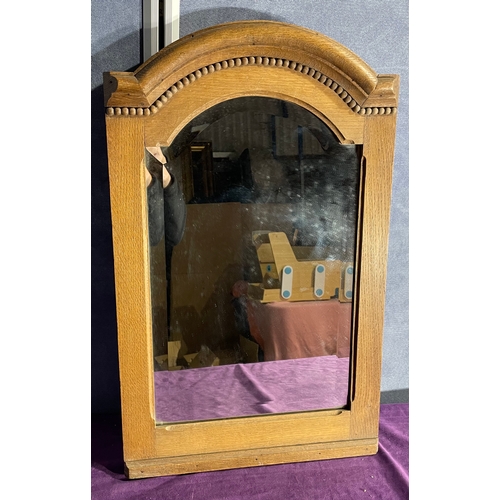 Wooden Framed Bevelled edge wall mirror.