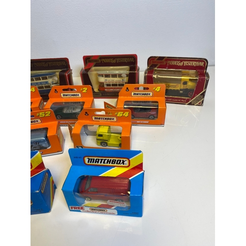 304 - Collection of Matchbox Die-cast model cars including MB4 Taxi Londonien, MB62 Volvo 760 MB47 Scoolbu... 