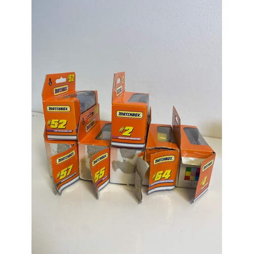 304 - Collection of Matchbox Die-cast model cars including MB4 Taxi Londonien, MB62 Volvo 760 MB47 Scoolbu... 