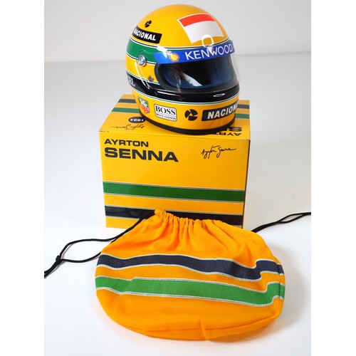 5 - Ayrton Senna 1/2 Scale Mini Helmet 1993 by MBA Sports