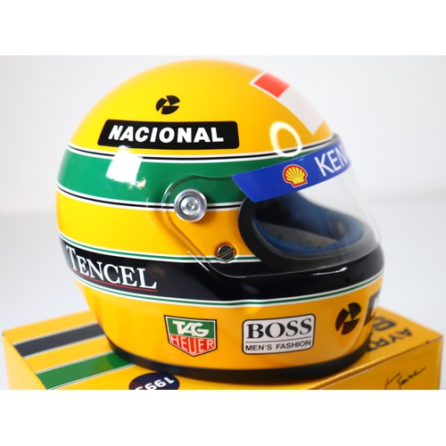 5 - Ayrton Senna 1/2 Scale Mini Helmet 1993 by MBA Sports