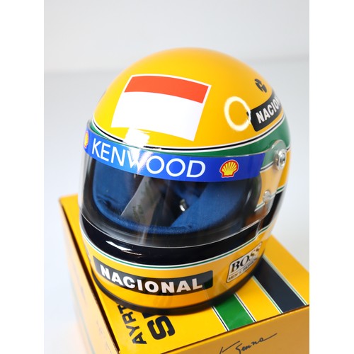 5 - Ayrton Senna 1/2 Scale Mini Helmet 1993 by MBA Sports