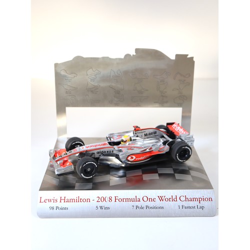 33 - Lewis Hamilton McLaren MP4/23 GPL 2008 F1 World Champion Stainless Steel Display 1:18 Scale + Box fo... 