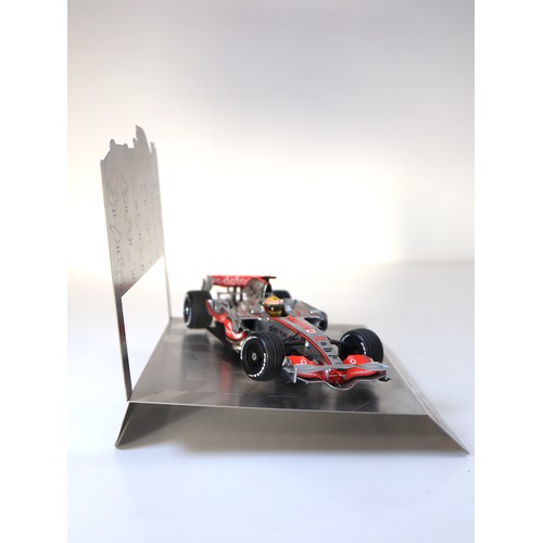 33 - Lewis Hamilton McLaren MP4/23 GPL 2008 F1 World Champion Stainless Steel Display 1:18 Scale + Box fo... 