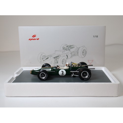 35 - Spark 1:18 Scale Brabham BT19 World Champion 1966 Jack Brabham Boxed