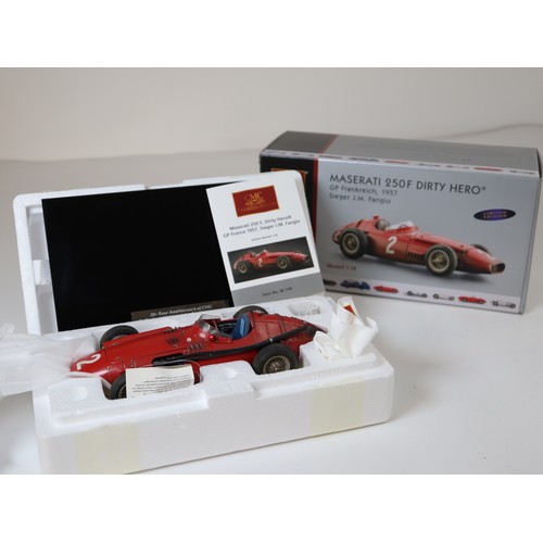 49 - Maserati 250 F Dirty Hero GP France 1957 J.M Fangio Limited Edition 1:18 Scale by CMC Models