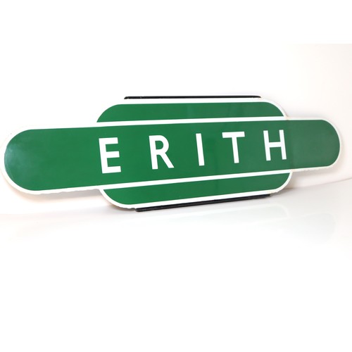 61 - Original Erith Totem Enamel Sign British Railway Station Signs