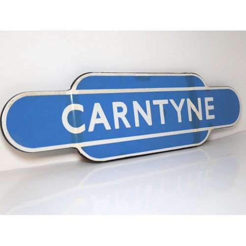 65 - Original Carntyne Totem Enamel Sign British Railway Station Signs