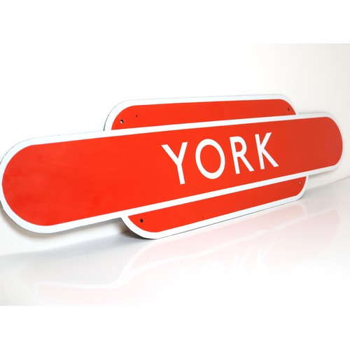 68 - York Totem Enamel Sign British Railway Station Signs (Replica)