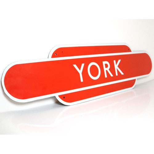 68 - York Totem Enamel Sign British Railway Station Signs (Replica)