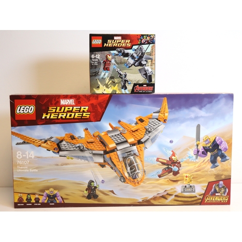 106 - LEGO - Marvel Super Heroes 76029 Iron Man vs Ultron + 76107 Thanos Ultimate Battle