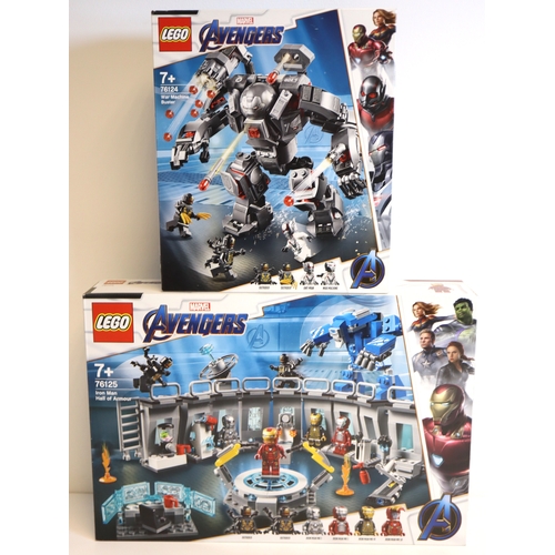 150 - LEGO - Marvel The Avengers 76124 War Machine Buster + 76125 Iron Man Hall of Armour