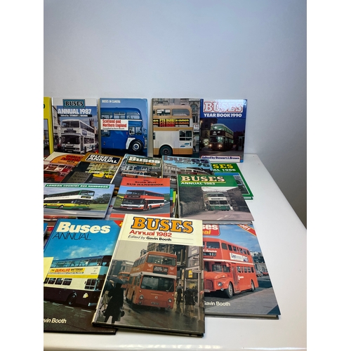 332 - A collection of Buses Annuals from the 70's-80's